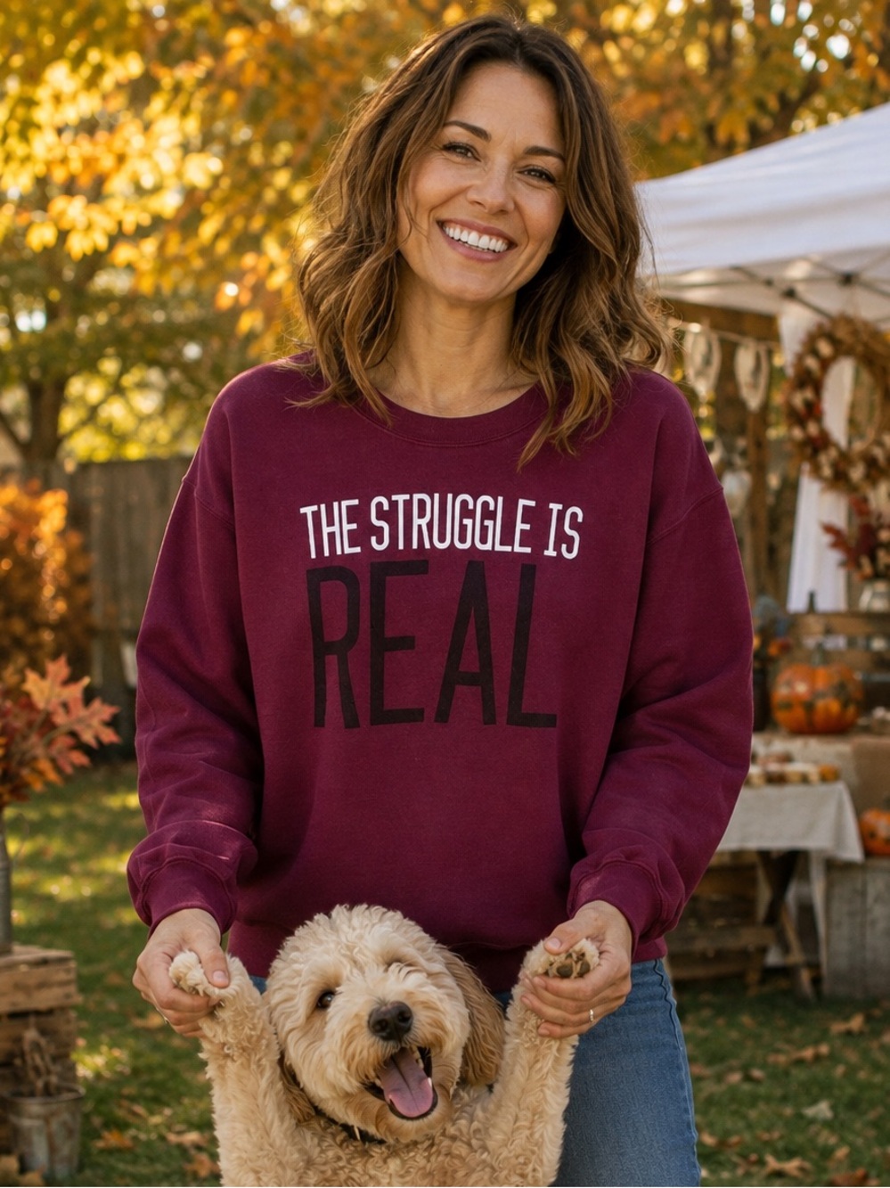 The Struggle Is Real Cozy Sweatshirt